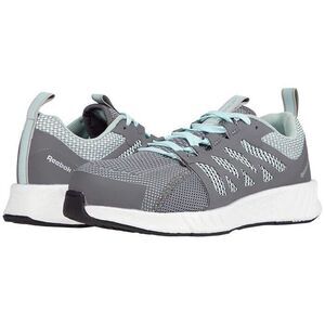 REEBOK RB316 WOMEN'S STEEL TOE GREY/MINT GREEN ATHLETIC WORK SHOES 10.5 D Wide‎